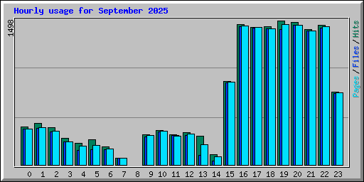 Hourly usage for September 2025