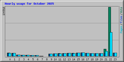 Hourly usage for October 2025