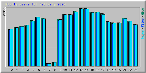 Hourly usage for February 2026